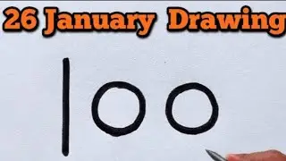 26 January Special Drawing 🇮🇳 | 100 Number Se Republic Day Drawing | Amazing Art 