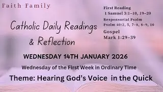 Today's Catholic Mass Readings and Gospel Reflection &ndash; Wednesday, January 14, 2026
