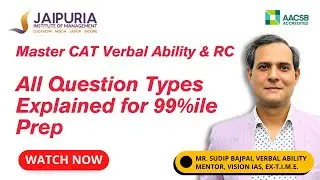 Master CAT Verbal Ability & RC | All Question Types Explained for 99%ile Prep