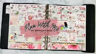 Plan With Me | MY BDAY WEEK | ft. The Giving Girl | Moon Prism Planner