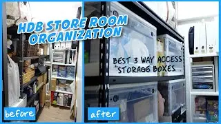 Storeroom Organization | best storage boxes - 3 way access | HDB storeroom, should you hack it away?