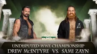 DREW MCINTYRE VS SAMI ZAYN ROYAL RUMBLE 2026 Simulation Match WWE 2K25