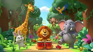 Lion&rsquo;s Jungle Drum Beat | Fun Animal Music Song for Toddlers to Sing and Dance