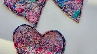 Upcycled Scrappy Hearts