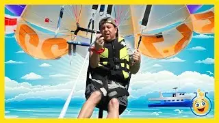 Boat Ride & Parasailing! Kids Water Activities & Outdoor Family Fun Trip with Park Ranger Aaron & LB