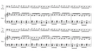 Twinkle, Little Star: Theme & 4 Variations | Piano Accompaniment (𝅘𝅥= 95) | Suzuki Cello/Bass Book 1