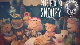 Presépio da turma do Snoopy em biscuit
