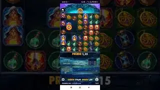 Primeiro vez que jogamos o Fire Portals e catamos 2 b&ocirc;nus no giro.
