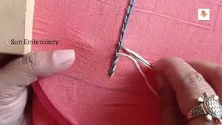 Double Whipped Chain Stitch Basic Stitch Hand Embroidery Tutorial for Beginners 