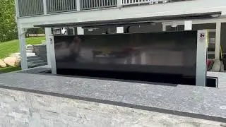 Outdoor #85 Inch Samsung TV, @nexus21 360 swivel lift, Savant control system with a Sonos Arc.