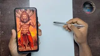 Mahavatar narshimha Outline Tutorial 🔥//Step by step drawing tutorial // Mahavatar narshimha Drawing