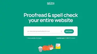Spellcheck your website at www.spl.ing