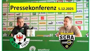 WSG Tirol gegen SCR Altach  -  Pressekonferenz -  5. Dezember 2025