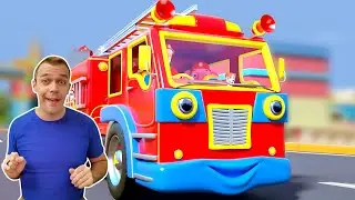 Wheels on the Firetruck | Vehicle Rhyme for Babies | ASL