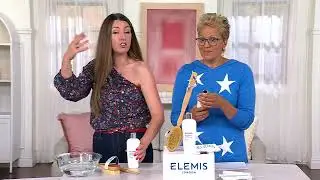 ELEMIS Body Nourishing Milk Bath & Exfoliating Brush Set on QVC