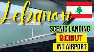 Scenic Landing in Beirut, Lebanon | Airbus A320 Cockpit view HD | Middle East