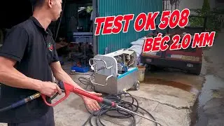 Test Máy Rửa Xe Nhật Bản OK508 Ti sứ 25mm Qua Béc 2.0mm Mô Tơ 3.7KW Xem Như Thế Nào ?