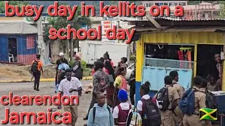 Busy day in Kellits town centre on a school day Clarendon Jamaican 👌.