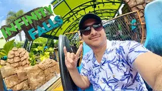 Infinity Falls|Best River Raft Ride in Sea World Orlando| Tallest Drop on a river raft ride| 4K