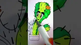 🌵Cactus Coloring | How to Draw Cactus | Painting Cactus🌵#cactus #colorgoart #coloringpages #art