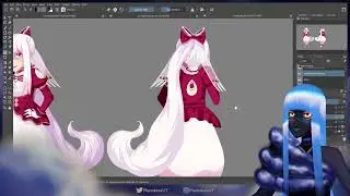 【Krita - Turning Kyubey from Madoka Magica into a Magical Girl】Finishing the Back In Theory (Part 9)