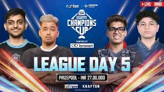 [HINDI] Rooter x NODWIN BGMI Champions Cup || League Stage Day 5 || @Rooter @lenskart