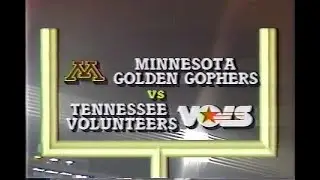 1986 Liberty Bowl Tennessee vs Minnesota