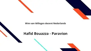 Hafid Bouazza - Paravion