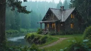 Goodbye Stress to Sleep Soundly with Heavy Rain, Thunder & Howling Wind, Rain Sound Natural