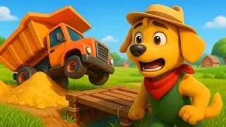 Farm Work: Truck Flips Over Loading Sand &ndash; Buddy Builds Bridge for Rescue! | Buddy Farm