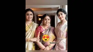 Actress Saranya ponvannan & her beautiful daughters 💕💞#saranya ponvannan #shortsviral #dogefashion