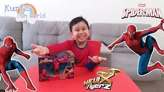 KURT Plays MARVEL SPIDER-MAN Toy | Helix Flyerz | Toys for Kids