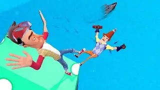 Hello Neighbor: Epic Jumps & Ragdoll Falls - Fails - GMOD - Ep.11