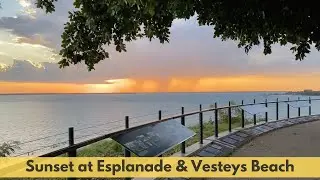 A gorgeous sunset at the Darwin Cenotaph and Vesteys Beach.