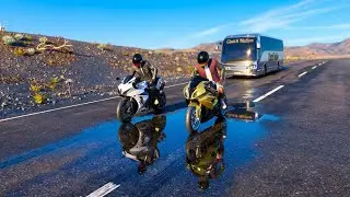 Suzuki GSX-R1000R vs BMW S1000RR &mdash; Crazy Speed Unleashed Through Traffic | The Crew MotorFest