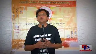 Babu Gogineni, Keynote Speaker giving his speech at First South Asian Humanist Conference 2016