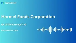HRL Stock | Hormel Foods Corporation Q4 2025 Earnings Call