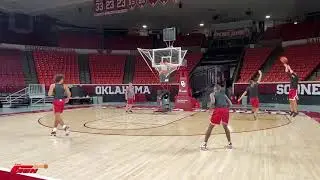 Oklahoma Basketball Drill - Downhill Drive Kick to One More