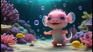 Minecraft Baby Axolotl Hid Under the Coral | Kids Gaming Story Song
