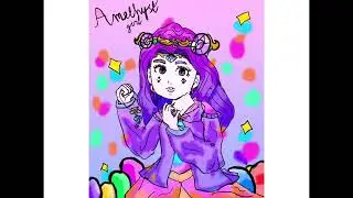 Amethyst Girl (How to draw semi realistic) time lapse art
