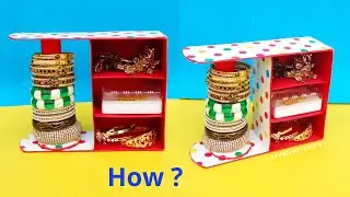 DIY: Bangle Stand making at Home with waste Sweet box | Best out of waste