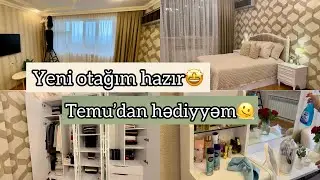 Yeni otağımı birlikdə bəzəyək🤩Yeni mebel aldıq✨Təmizlik🧺Tümudan yeni il hədiyyəm👍🏻