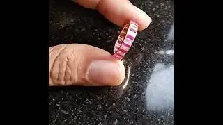 Ruby Diamond Eternity Ring, Baguette Eternity Band, Wedding Ring, Engagement Ring,  UncommonJewelsIN
