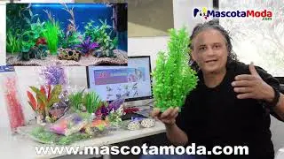 Plantas artificiales acuario pecera en Ecuador