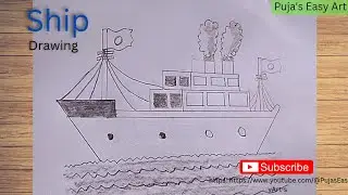 Ship drawing learning  Easy || Puja's Easy Art 