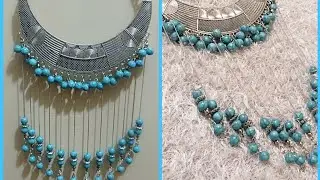 اكسسوارات بنات2021 / خطوات عمل كردان أو سلسله أو كوليه من الفيروز شغل المحترفين