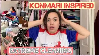 KONMARI DECLUTTER | SMALL CLOSET ORGANIZATION | TIME LAPSE