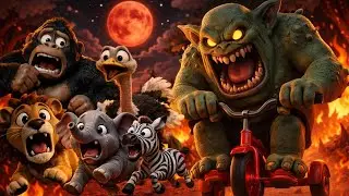 Safari Monster Animal Sounds Song | Nursery Rhyme For Kids | Dragon Kids