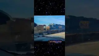 ❄️ idling GP39-2 CSX 4313 & Shoving platform (old Chessie Caboose)