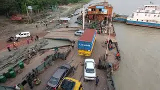 Bangladesh Biggest Ferry Ghat Paturia || Ferry Services Bangladesh || Ferry Ghat Moving Part-2